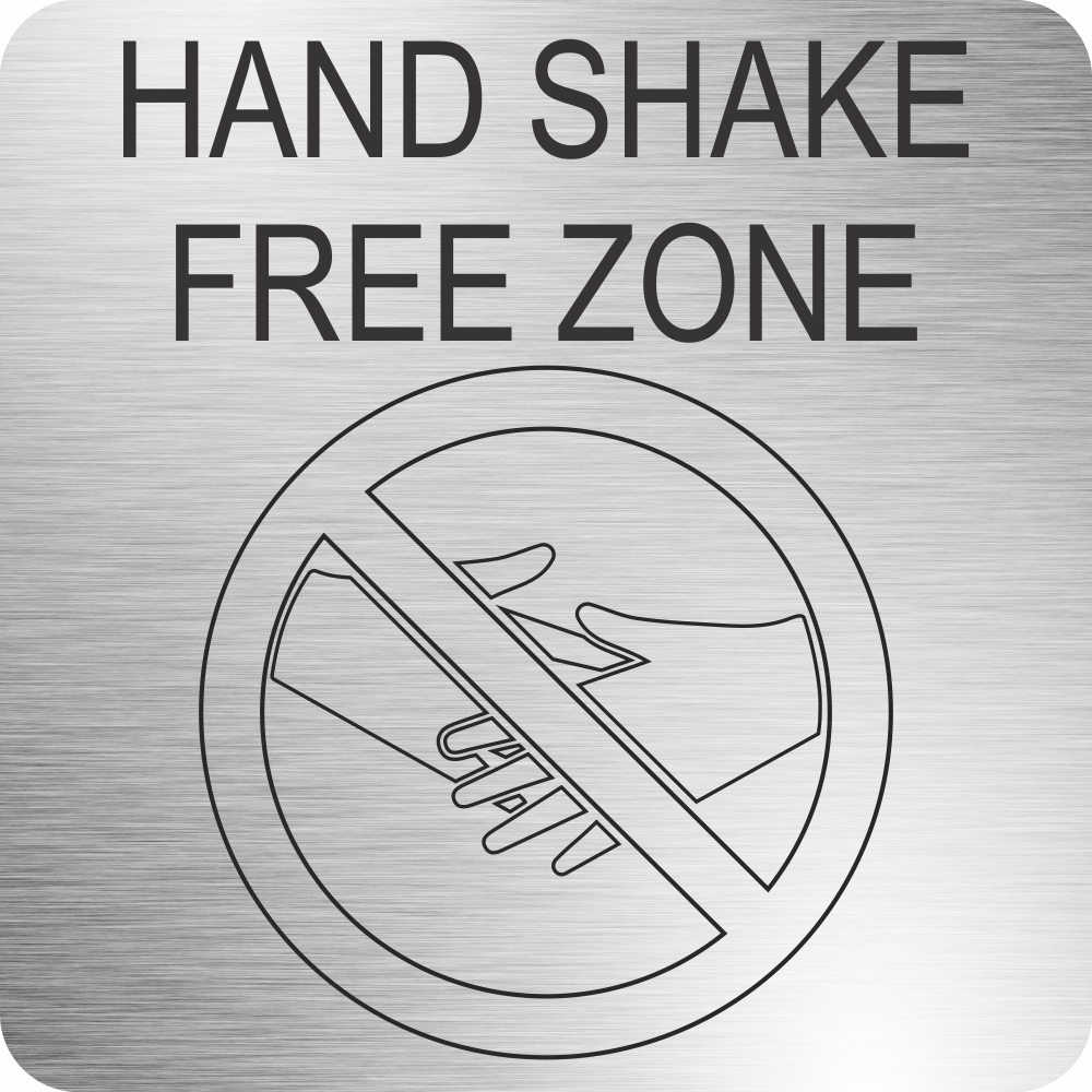 Hand Sanitizer Safety Sign 210 X 210mm Brushed Acp