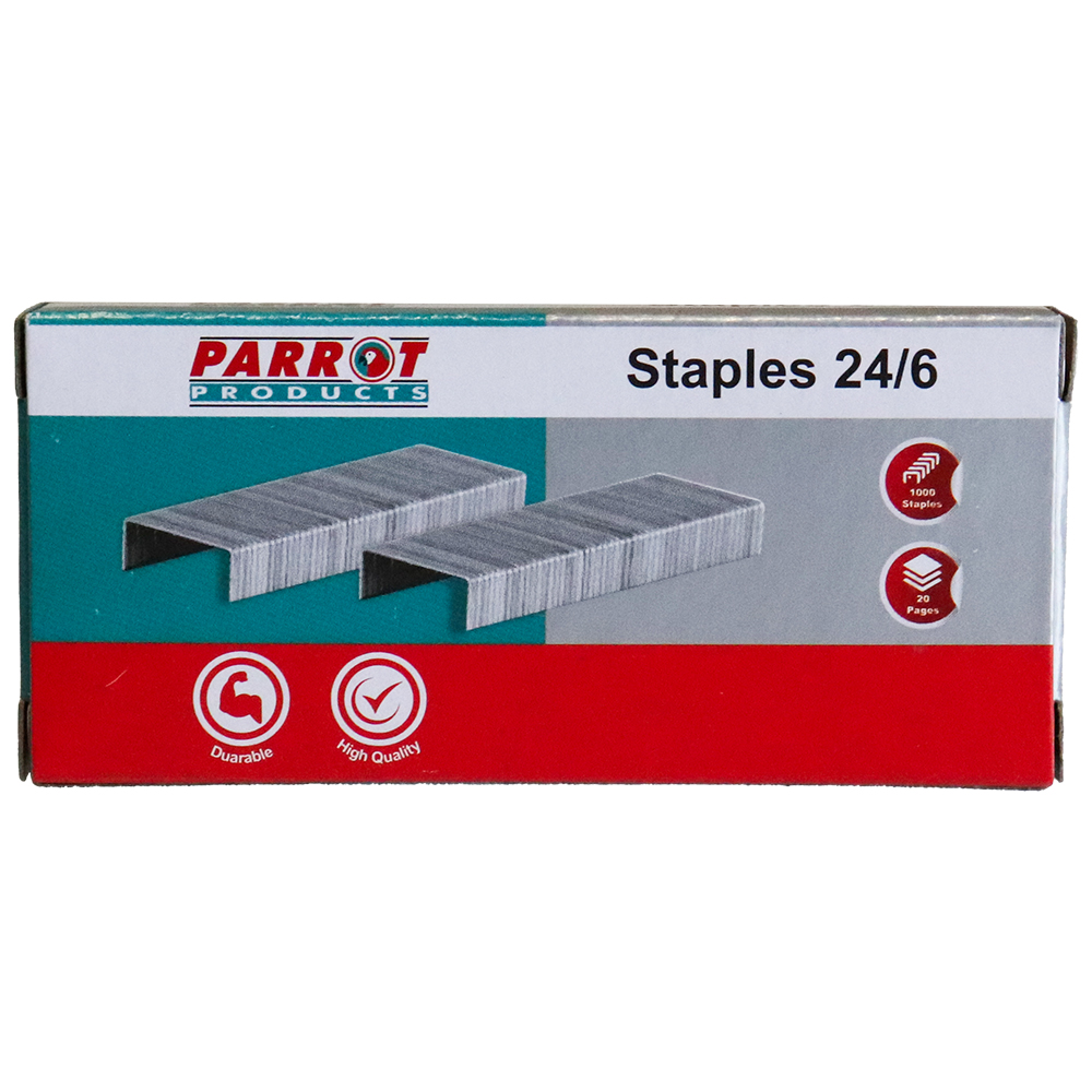 Staples (Staple Size: 24/6, Box of 1000, 20 Pages)