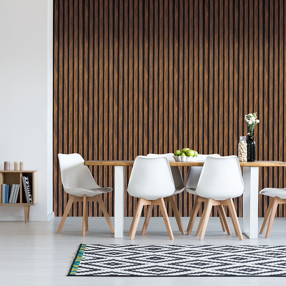 Slatted wall panel 600 x 2400 - Ebony