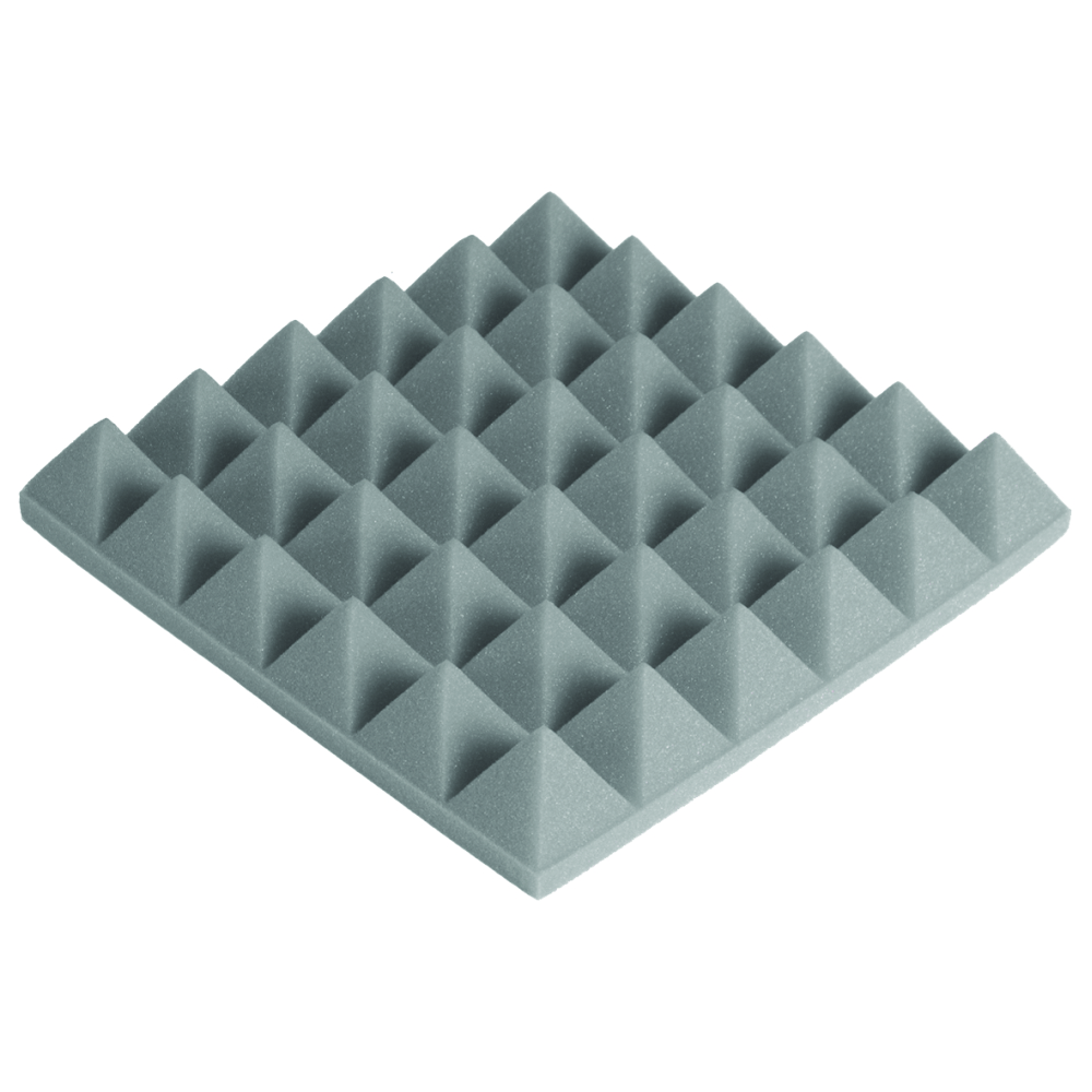 Acoustic Panel 300 X 300 Pyramid - Light Grey (12 Pieces)