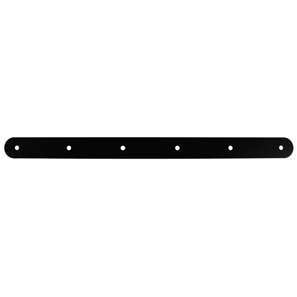 Slatted Panel Multi-Hook Bracket – Black Steel Wall Hook Rail