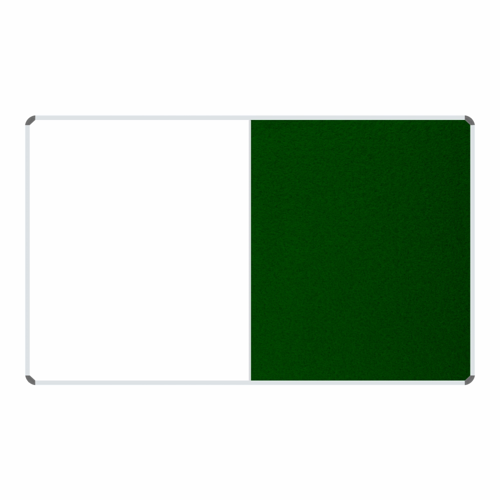 Non-Magnetic Combination Whiteboard (2000*1200mm - Green Felt)
