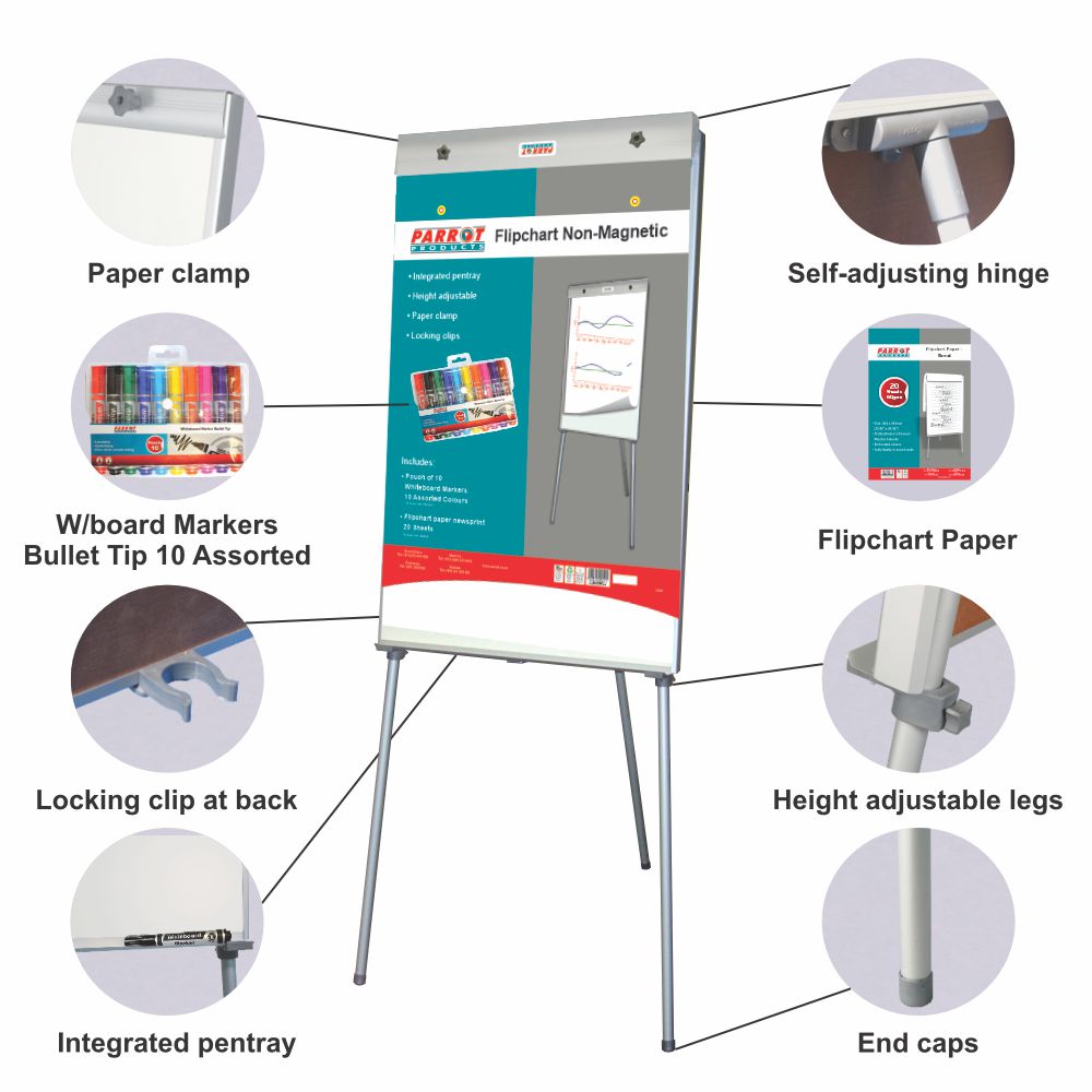 Flipchart Non-Magnetic Standard (1000*640mm - Retail)