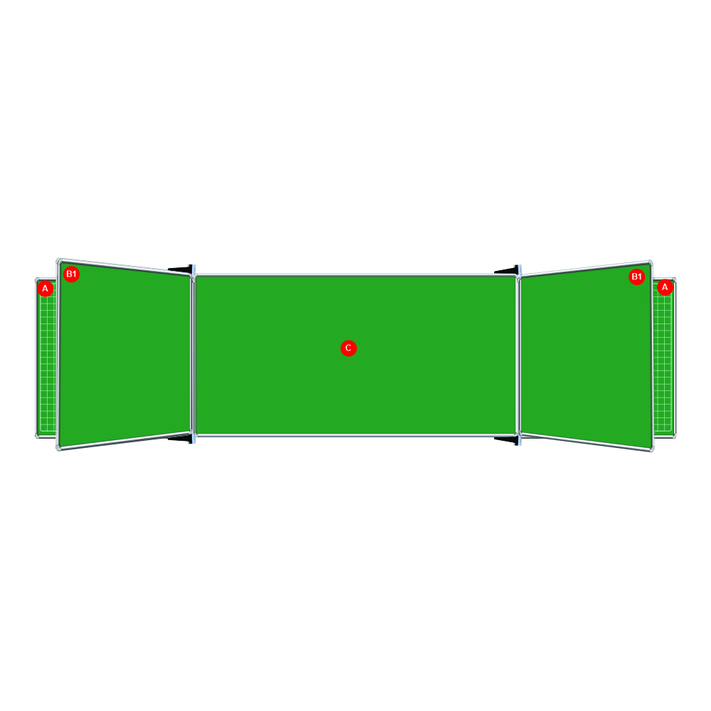 Educational Board Non-Magnetic Chalkboard (1220*1220 - Chalk Squares - Side Panel - Option A)