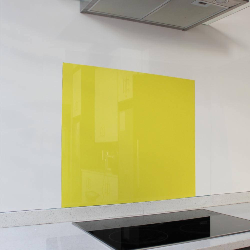 Decorative Glass Wall Tile (598 x 650 x 6mm) Yellow