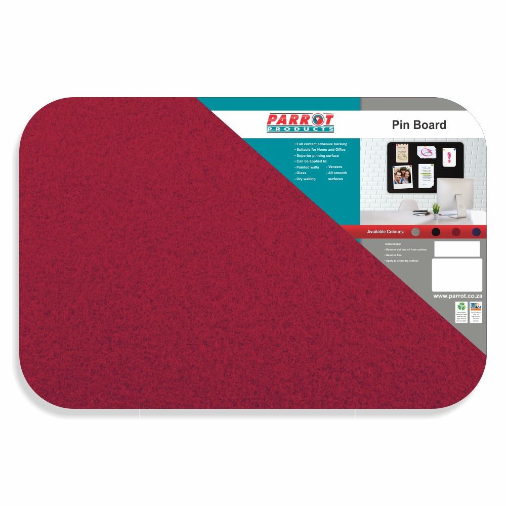Adhesive Pin Board (No Frame, 600*450mm, Red)