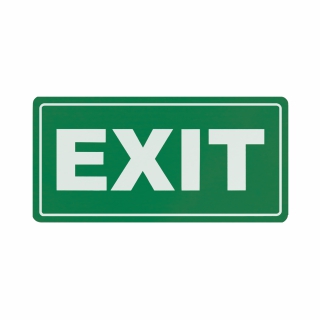 Exit Symbolic Sign - Printed on White ACP (150 x 300mm)