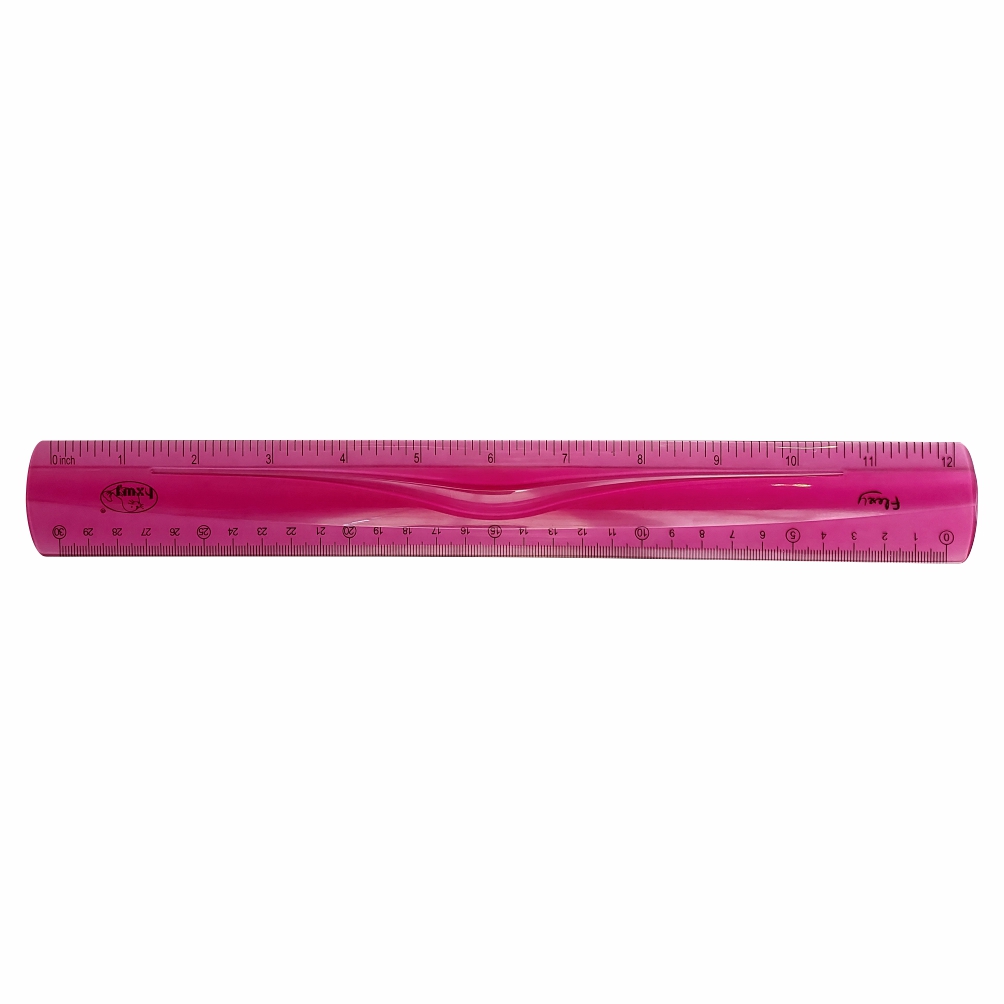 Pen + Gear Flexi PVC Metric Ruler, Pink, 12 inches 