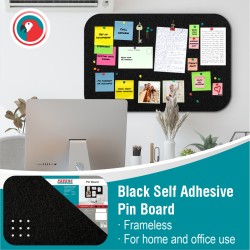 Adhesive Pin Board (No Frame, 450*300mm, Black)