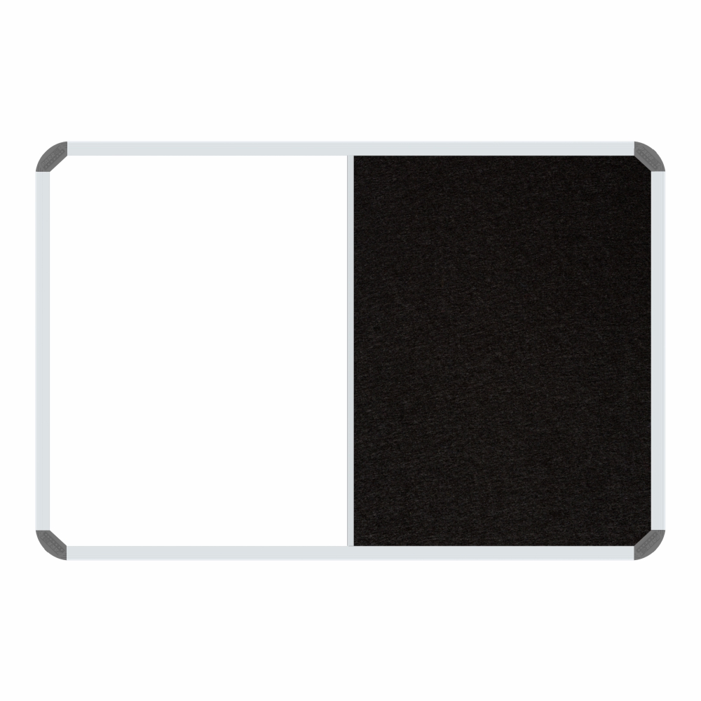 Non-Magnetic Combination Whiteboard (2000*1200mm - Black Felt)