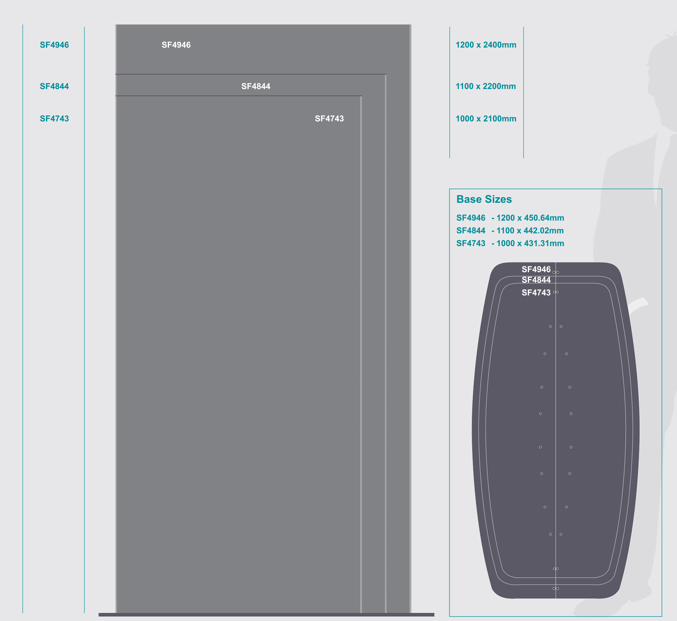 Sign Frame (1100*2200mm - Double Sided - Standing)