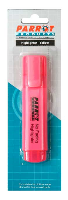 Marker Highlighter (Chisel Tip - Carded Pink)