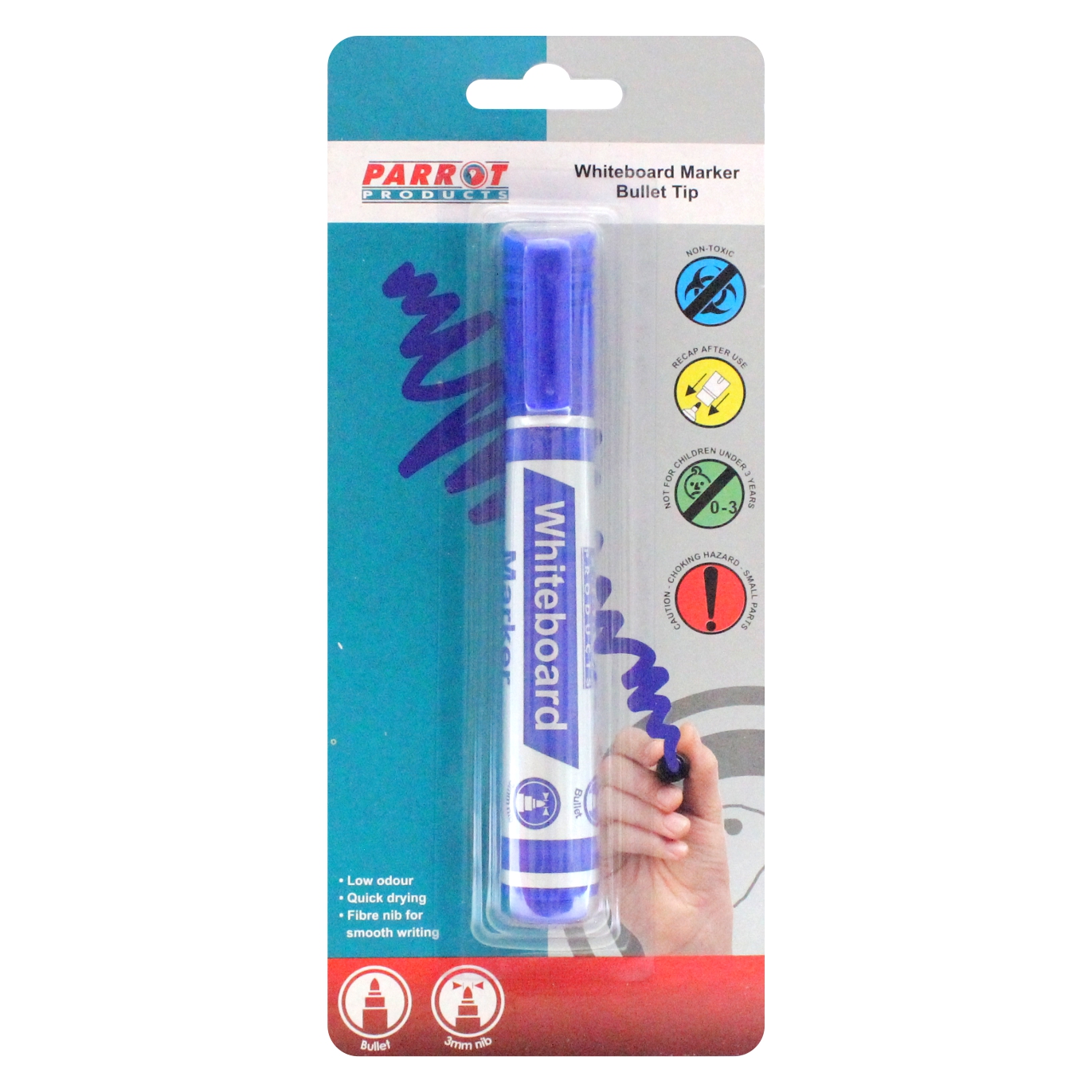 Whiteboard Marker (Bullet Tip - Carded - Blue)