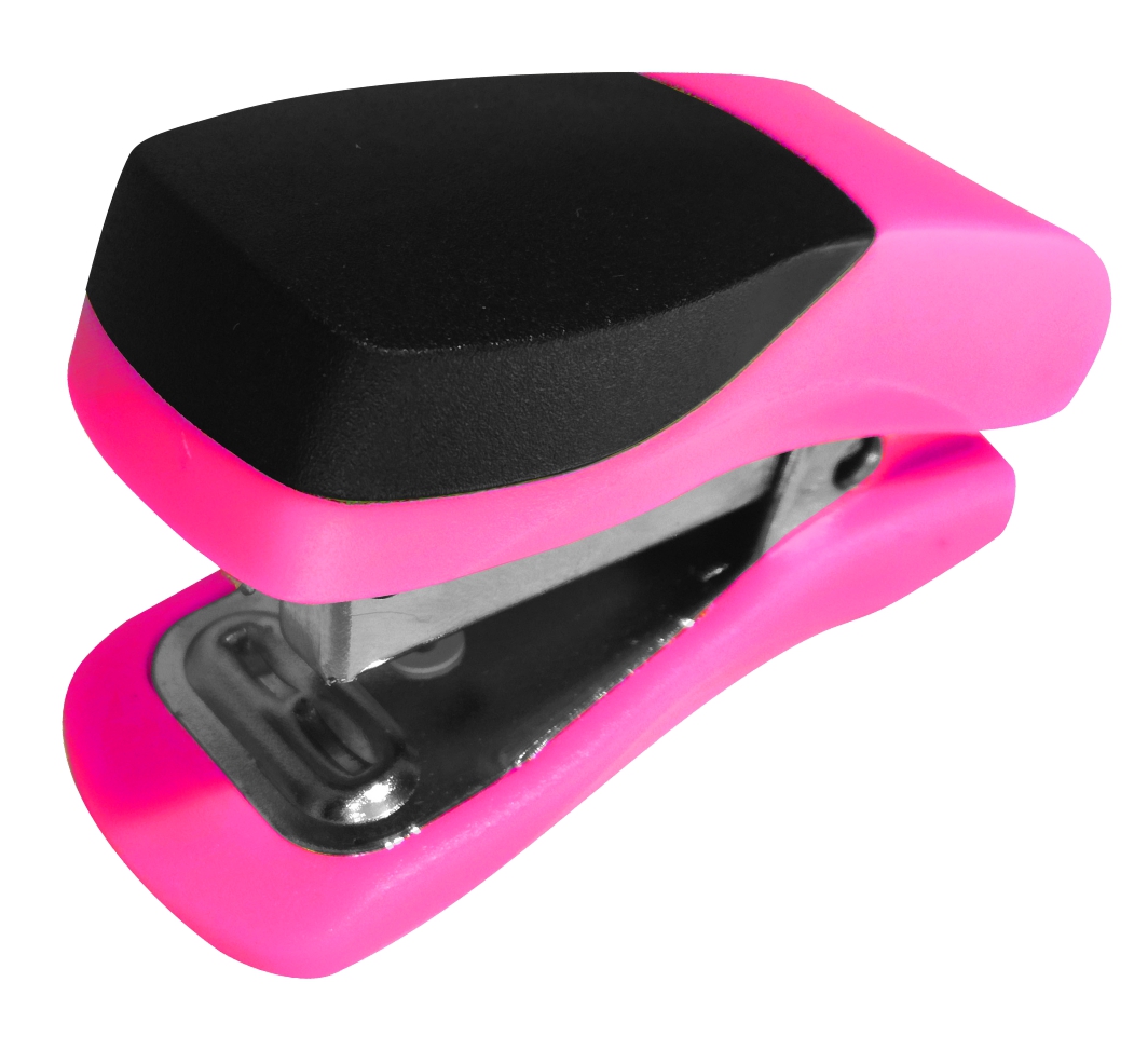 Single Mini Pink Plastic Stapler
